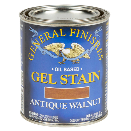 GENERAL FINISHES 1 Pt Antique Walnut Gel Stain Oil-Based Heavy Bodied Stain AP